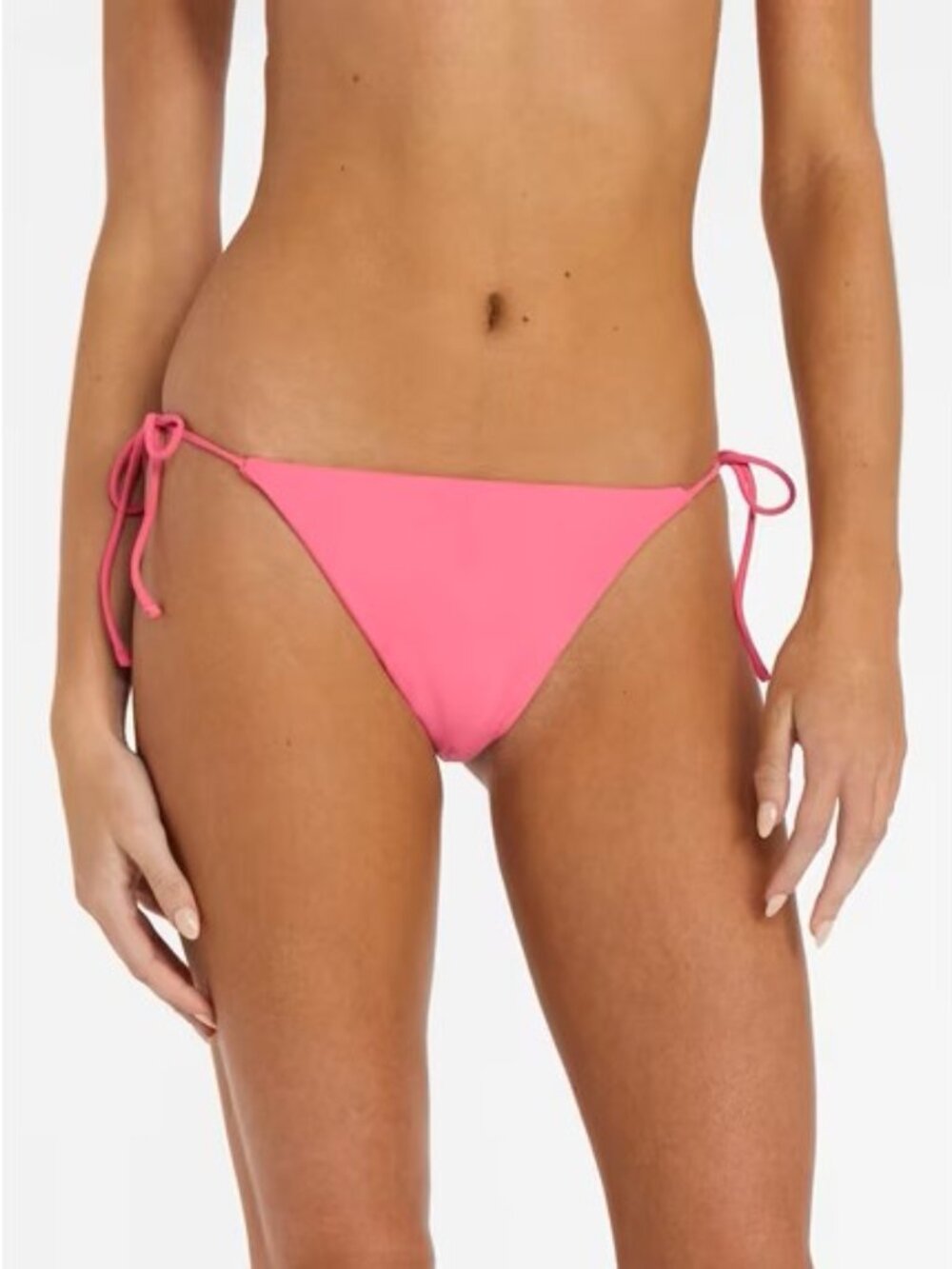 No Boundaries Cheeky High Leg Pink Side Tie String Bikini Bottom -New Sz XXL